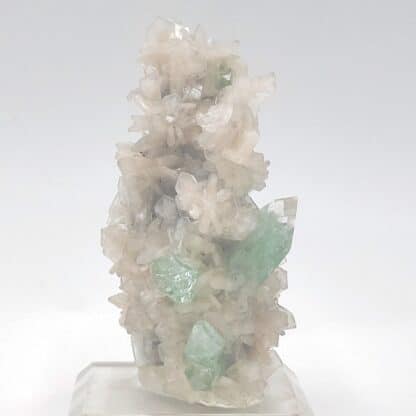 Fluorapophyllite, Stilbite, district de Pune, division de Pune, Maharashtra, Inde.