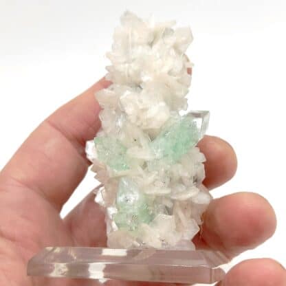 Fluorapophyllite, Stilbite, district de Pune, division de Pune, Maharashtra, Inde.