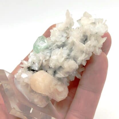Fluorapophyllite, Stilbite, district de Pune, division de Pune, Maharashtra, Inde.