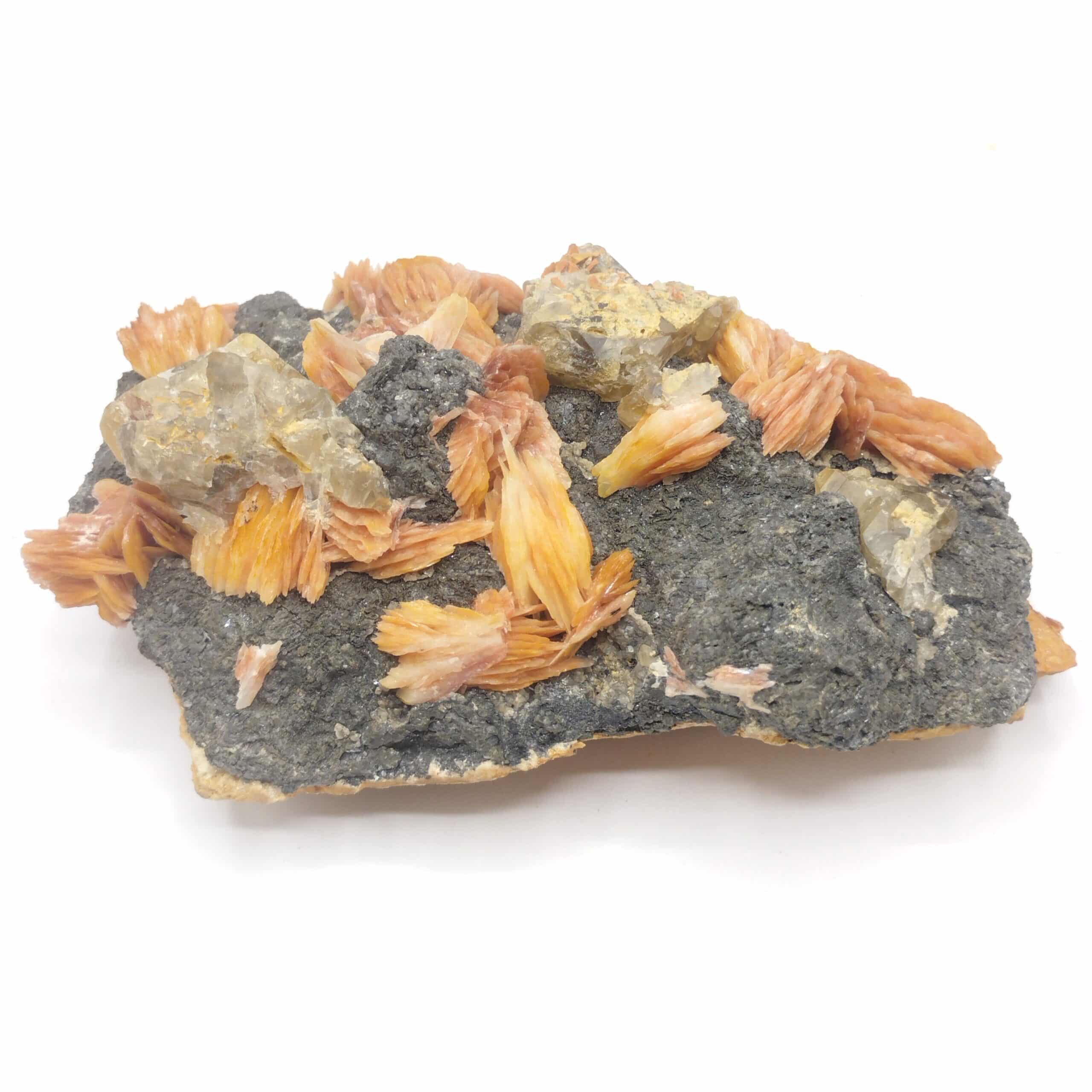 Cérusite & Baryte (Barytine), Mibladen, Maroc.