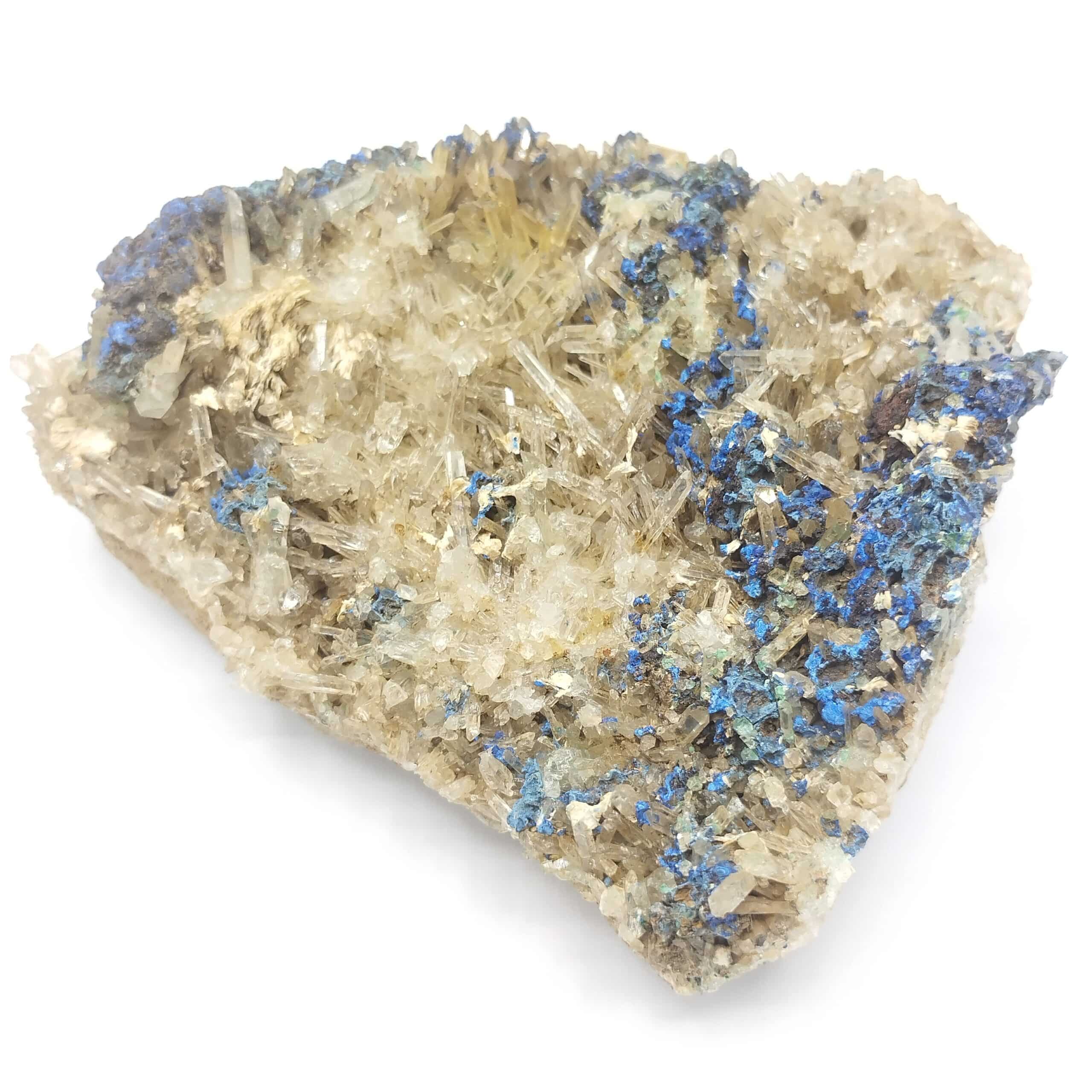 Azurite, Quartz & Baryte, Le Grand Mont, Beaufort, Savoie.