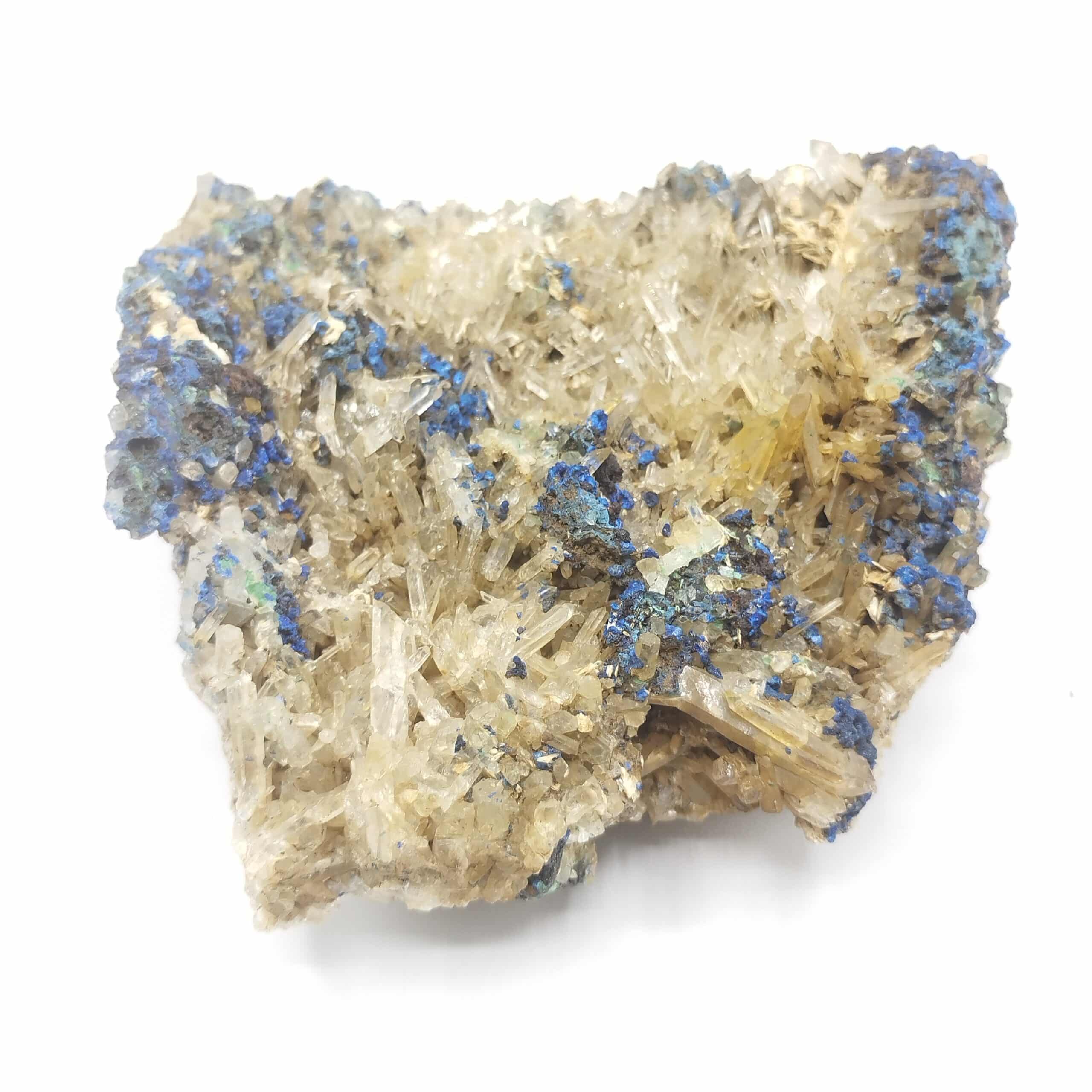 Azurite, Quartz & Baryte, Le Grand Mont, Beaufort, Savoie.