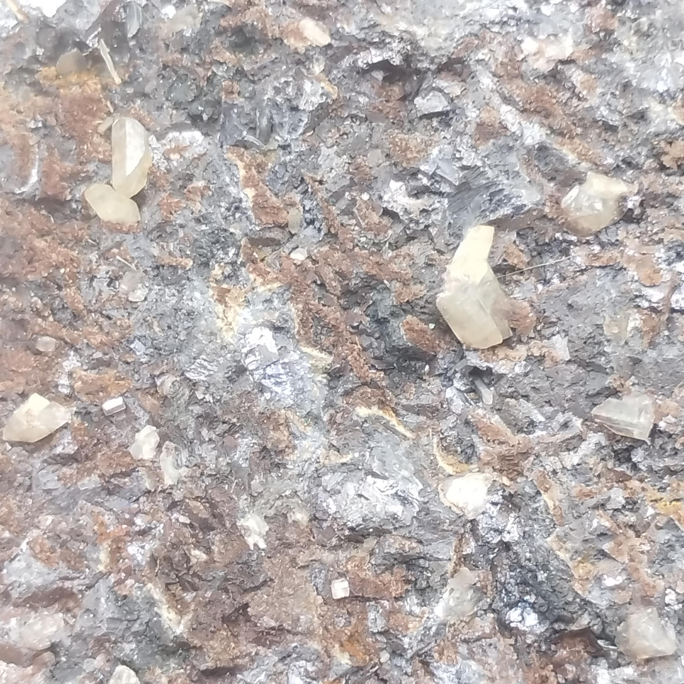 Cérusite, Galène & Sidérite, La Croix-aux-Mines, Vosges.