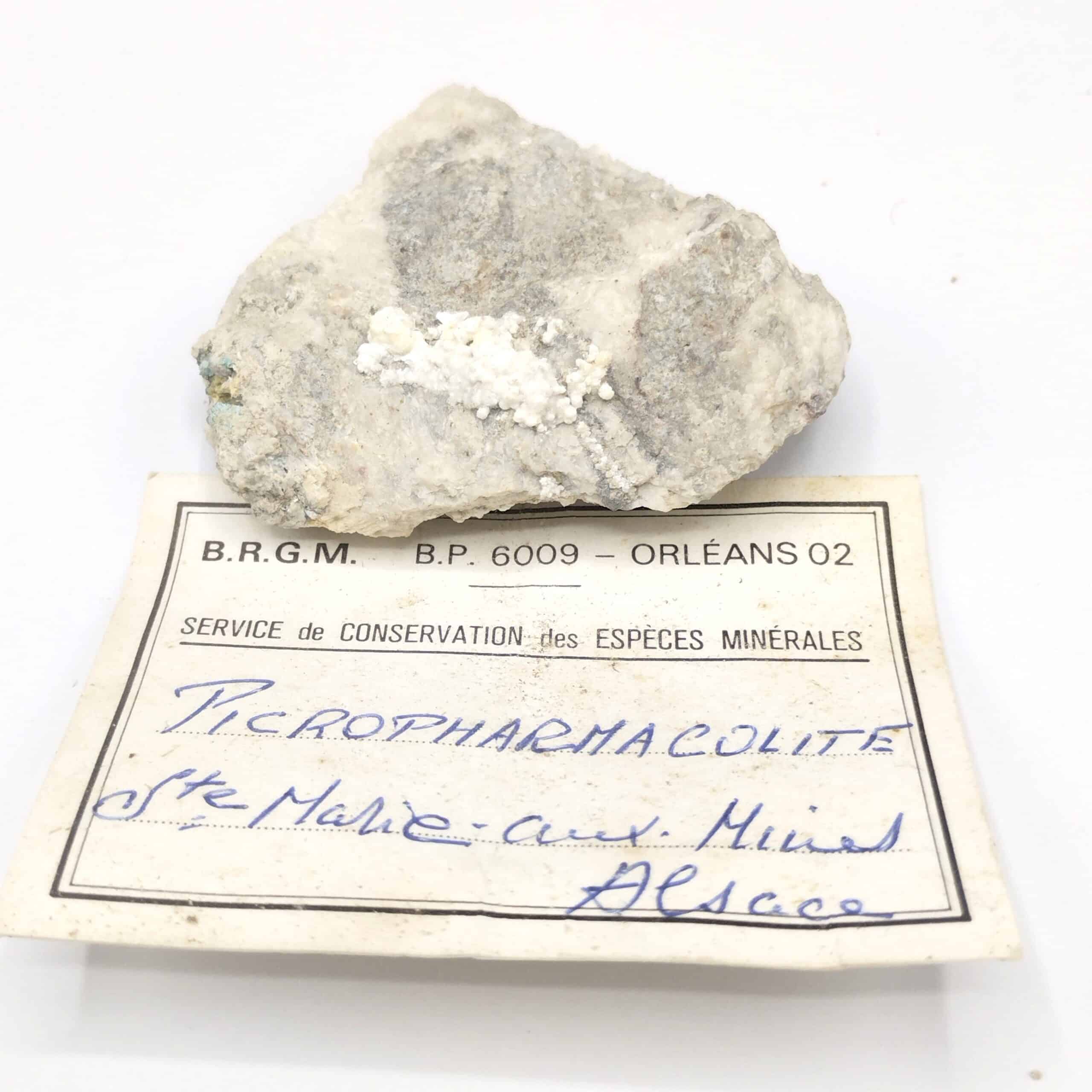 Picropharmacolite, Sainte-Marie-aux-Mines, Alsace.