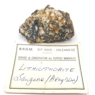 Lithiophorite, Saugane, Lestrade-et-Thouels, Aveyron.
