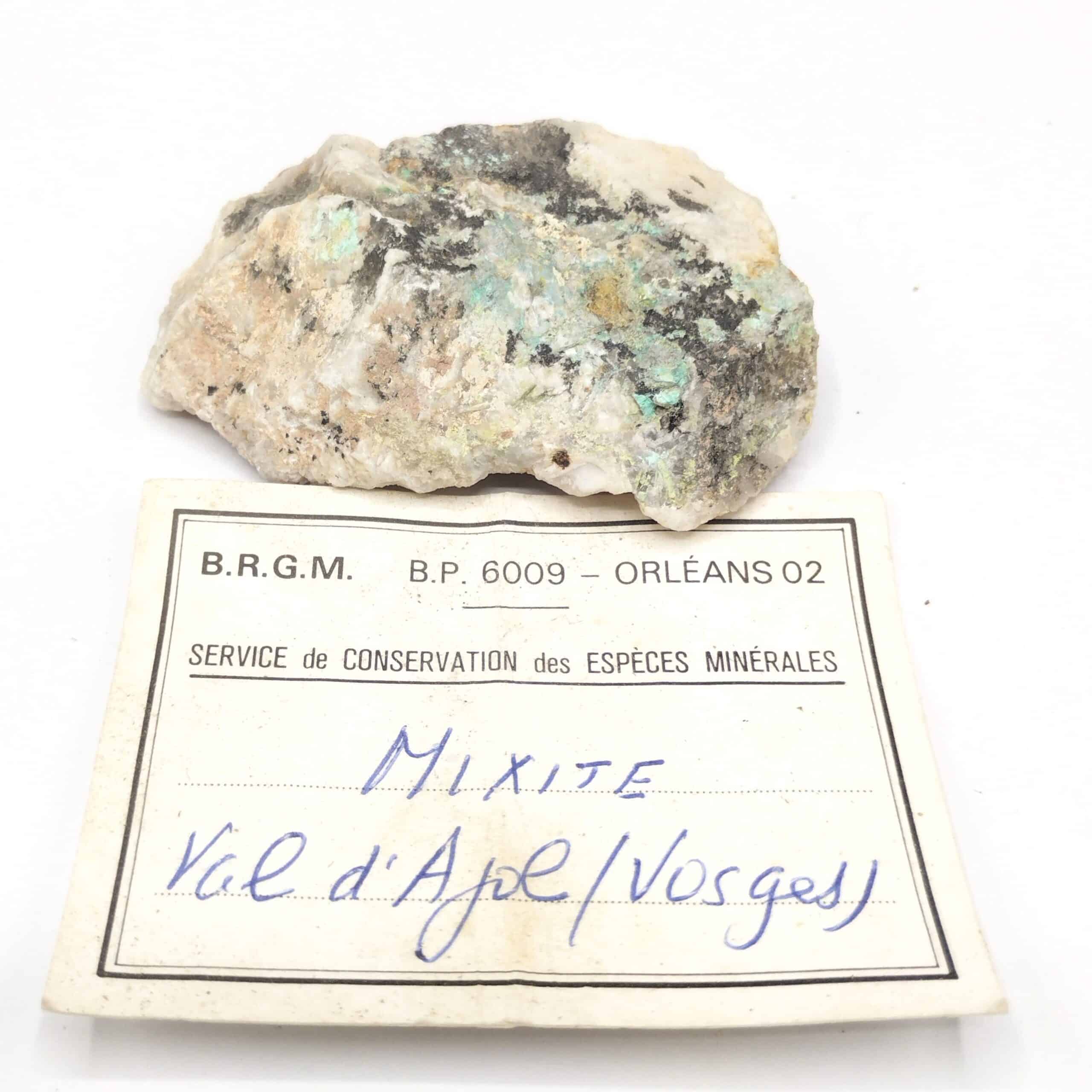 Mixite, Val d’Ajol, Vosges.