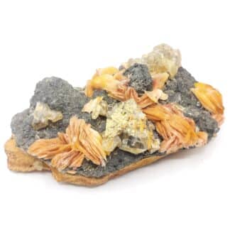 Cérusite & Baryte (Barytine), Mibladen, Maroc.