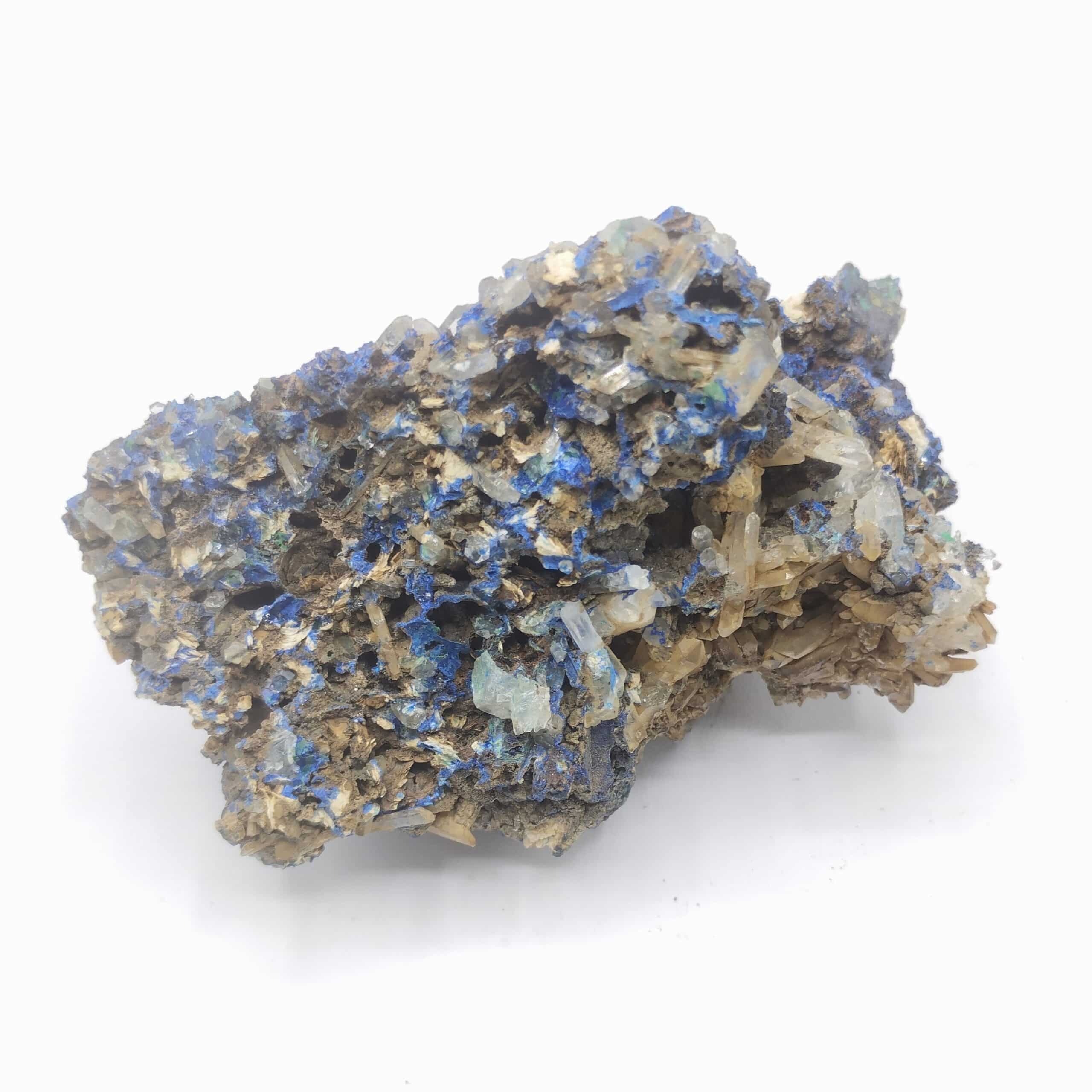 Azurite, Quartz & Baryte, Le Grand Mont, Beaufortain, Savoie.
