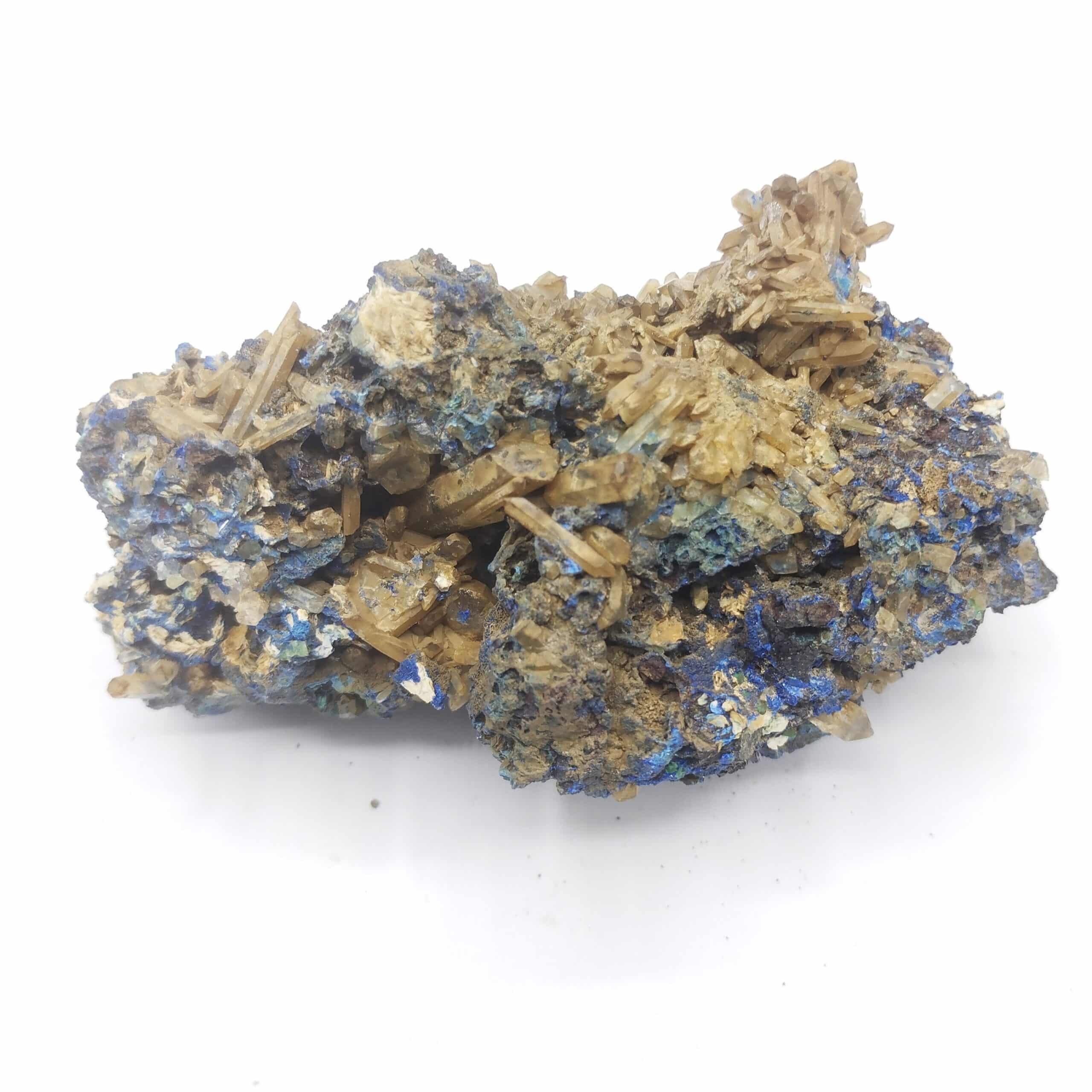 Azurite, Quartz & Baryte, Le Grand Mont, Beaufortain, Savoie.