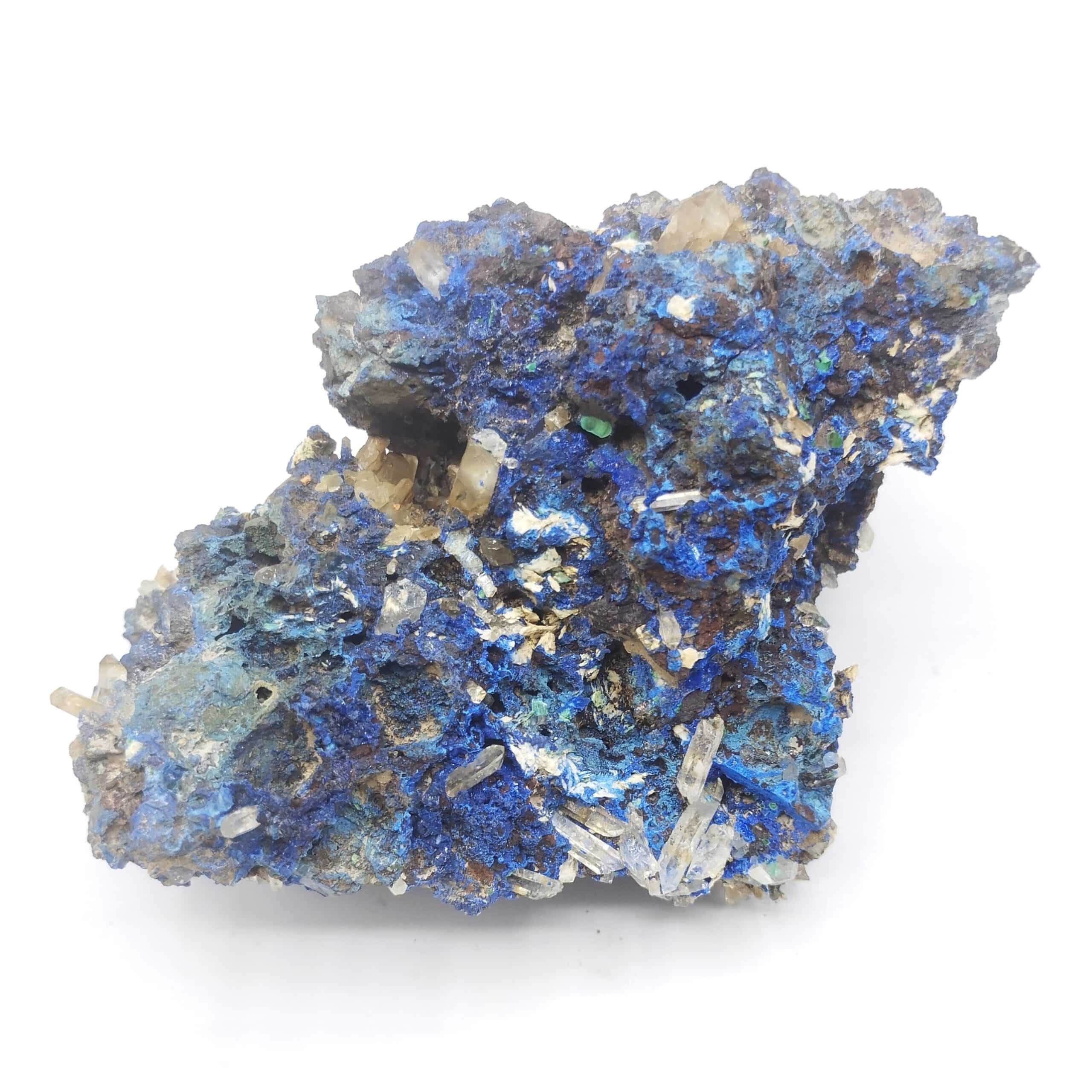 Azurite, Quartz & Baryte, Le Grand Mont, Beaufortain, Savoie.