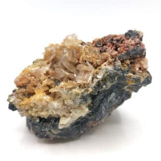 Cérusite sur galène, Touissit, Maroc.