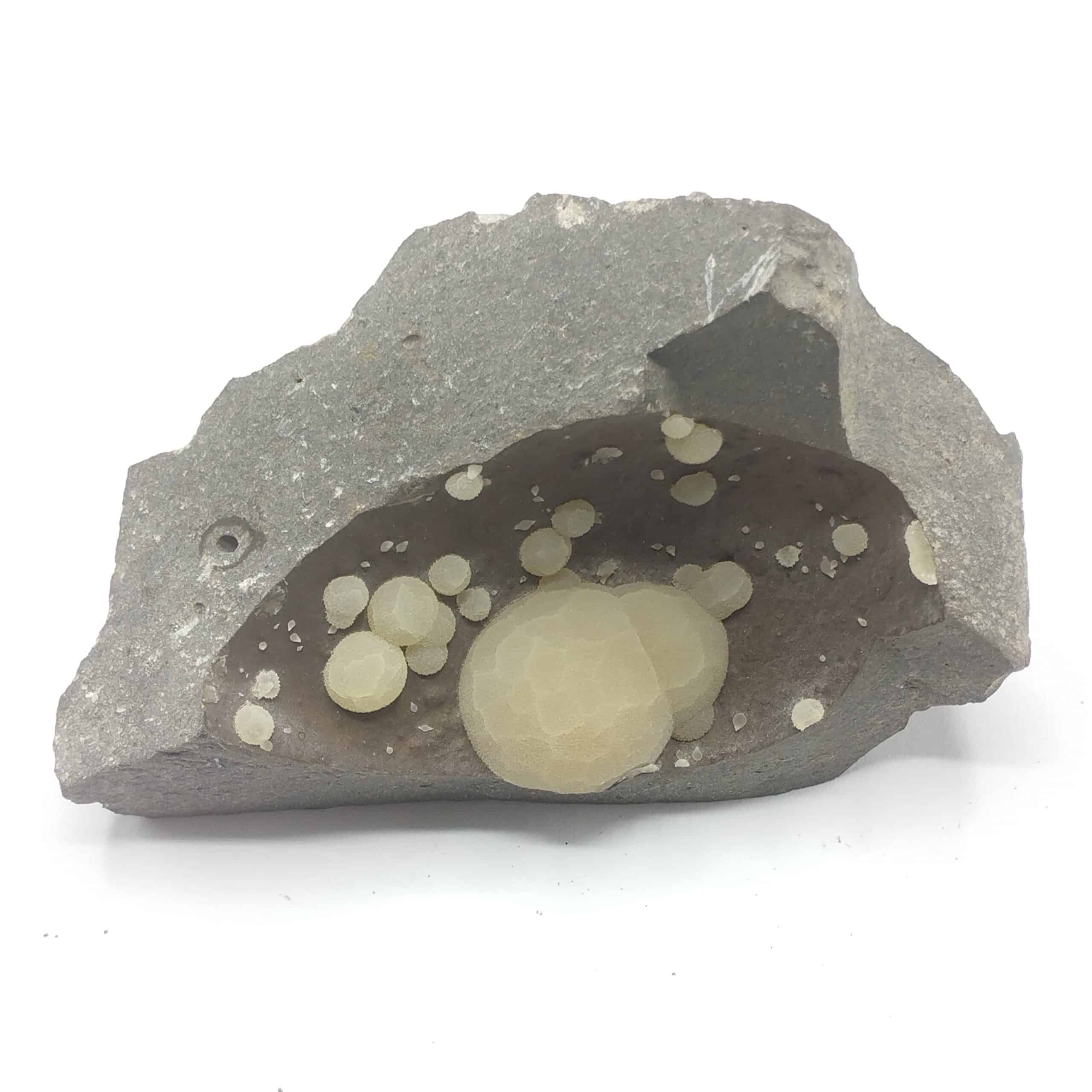 Calcite (vatérite), Montalto di Castro, Toscane, Italie.