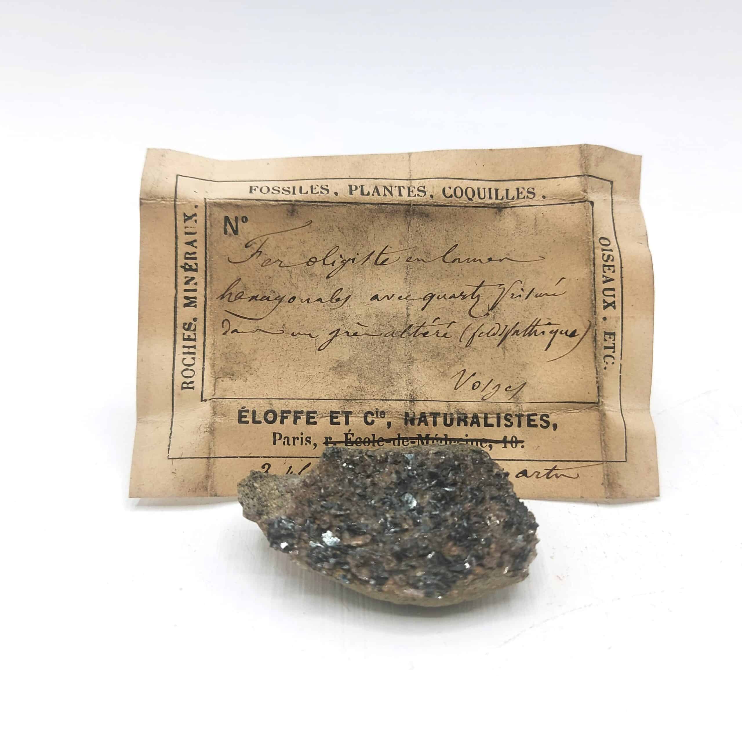 Oligiste (Hématite), Framont, Vosges.