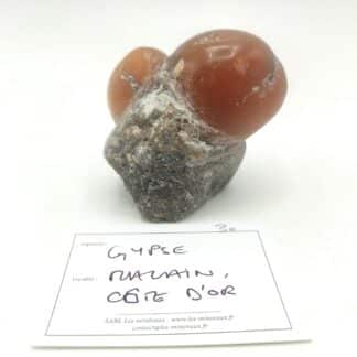 Gypse (poli), mine de Mâlain, Côte-d’Or, Bourgogne.