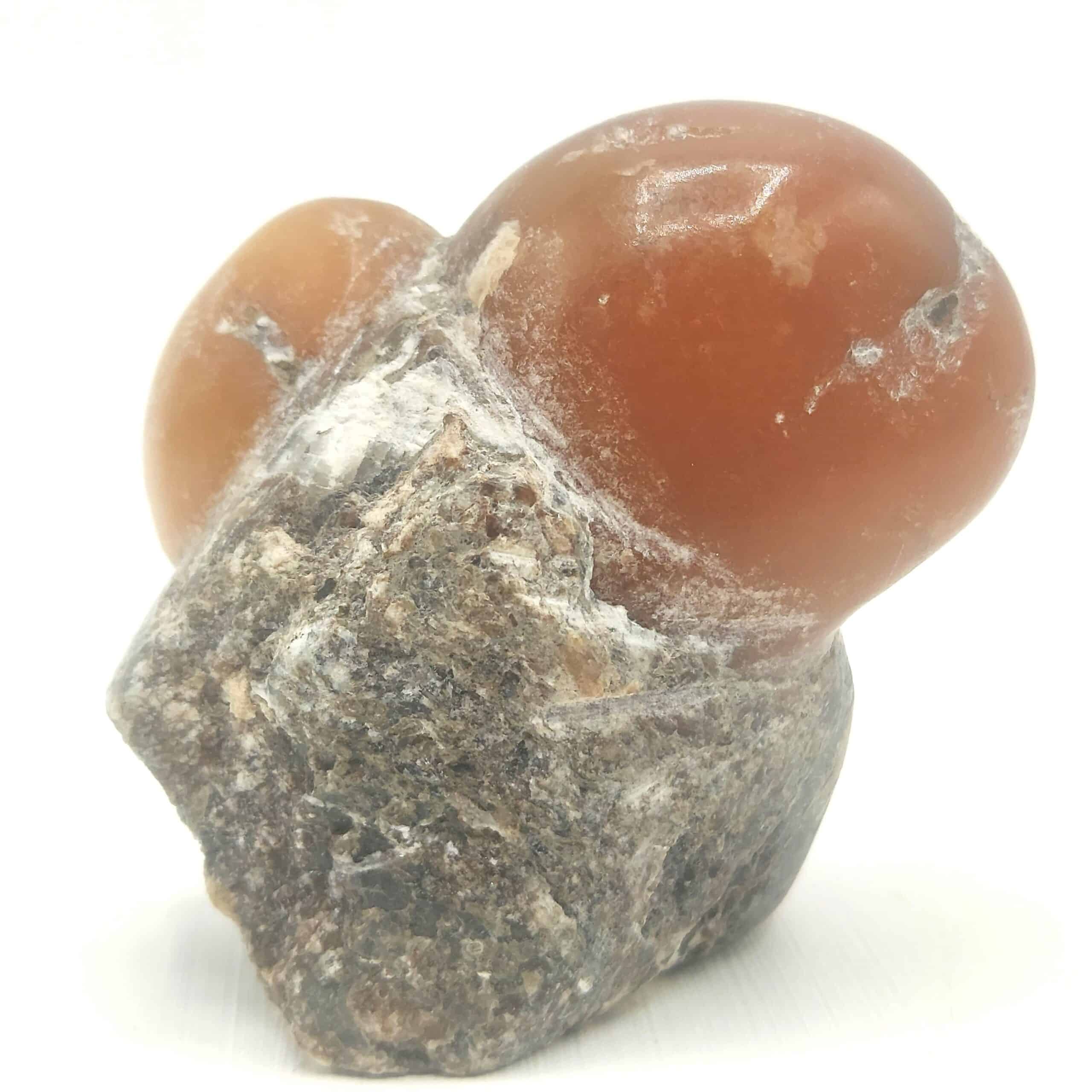 Gypse (poli), mine de Mâlain, Côte-d’Or, Bourgogne.