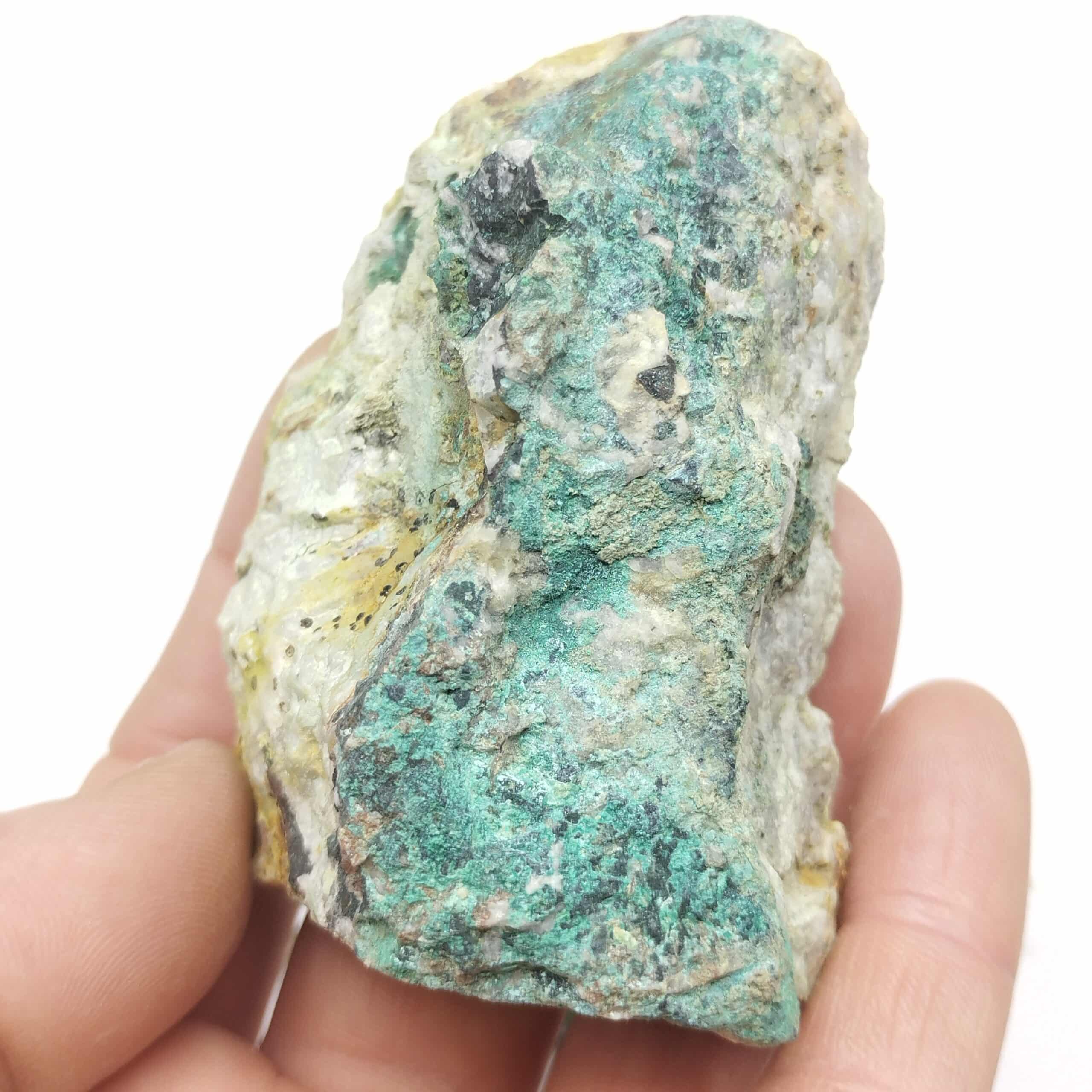 Cornwallite & Tétraédrite, Haldes de La Verrière, Rhône.