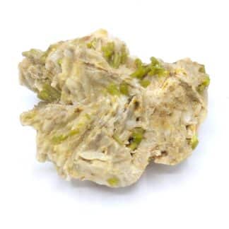 Pyromorphite sur Baryte (Barytine), Steinbach, Haut-Rhin.