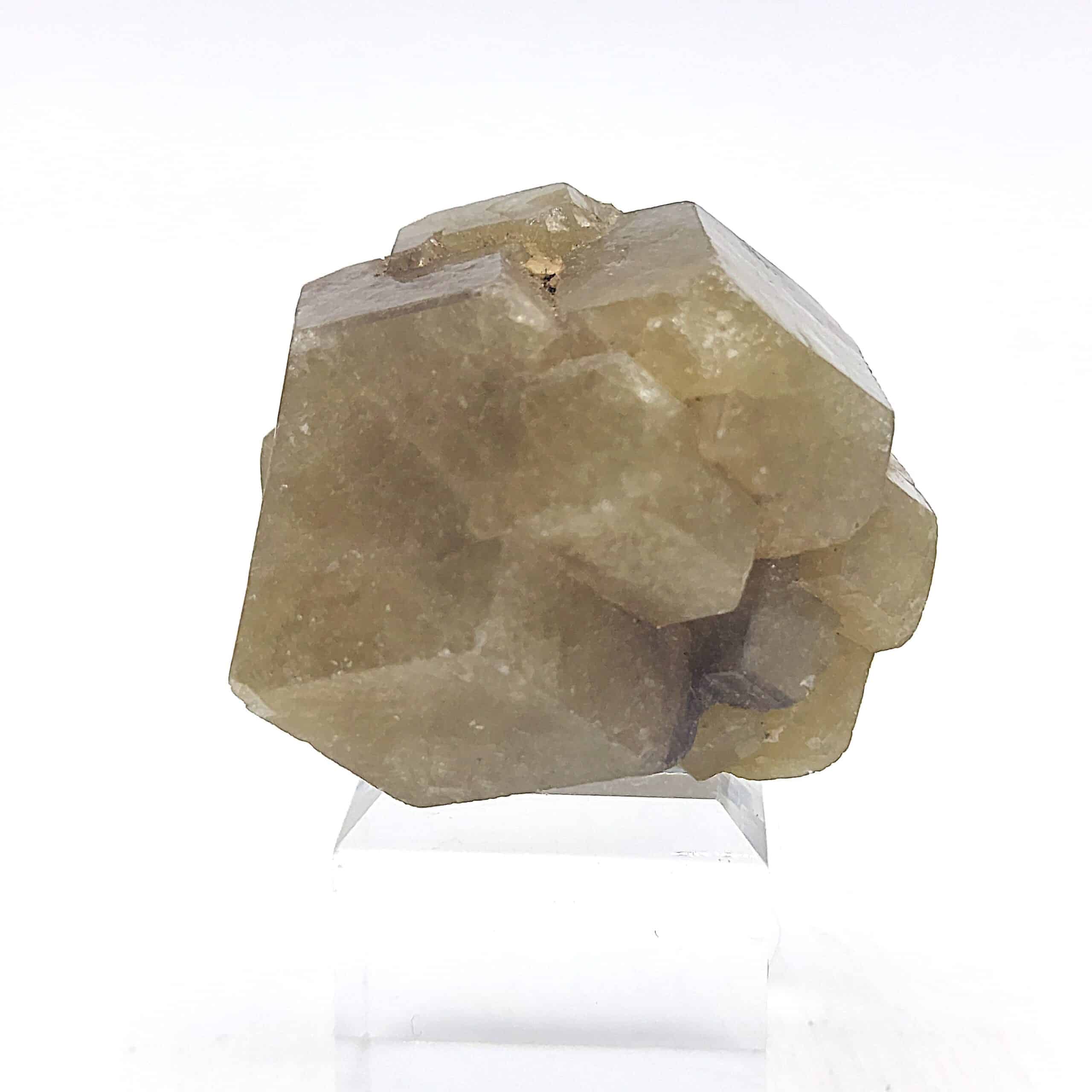 Gros cristal de grenat grossulaire jaune vert, libre et automorphe, minéral en provenance de la Laguna de Jaco au Mexique.