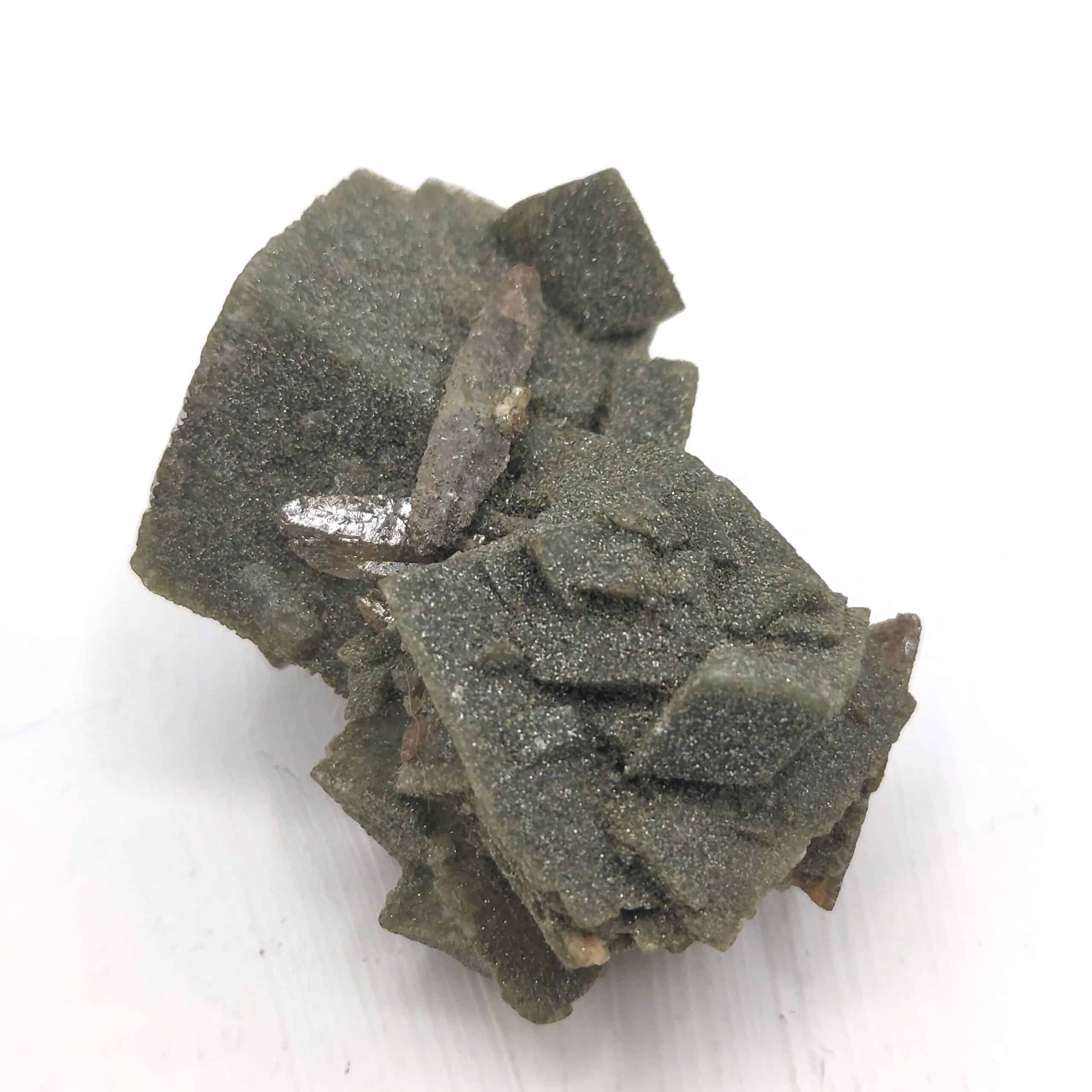 Adulaire, Chlorite, Sphène (Titanite), Druntobel, Grisons, Suisse.