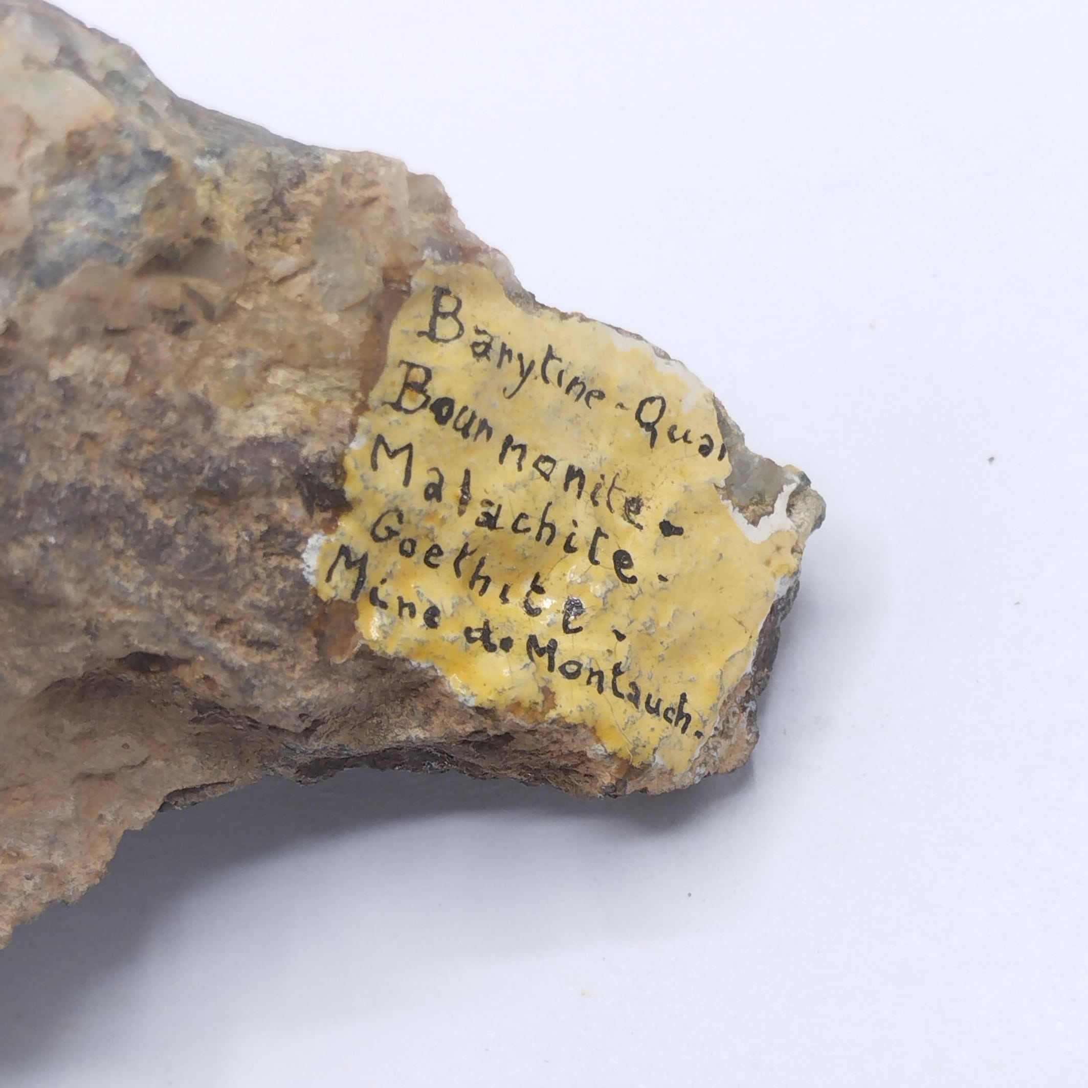 Bournonite, Mines de Monthaut, Palairac, Aude.